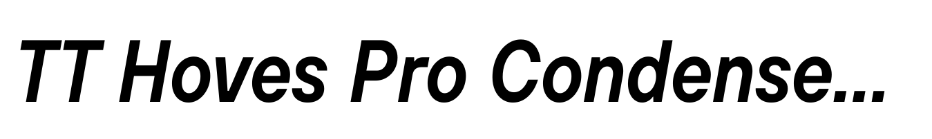 TT Hoves Pro Condensed DemiBold Italic